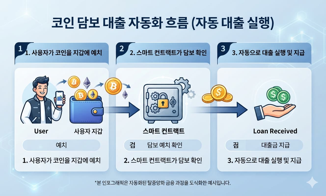 스마트 컨트랙트 담보대출 흐름도