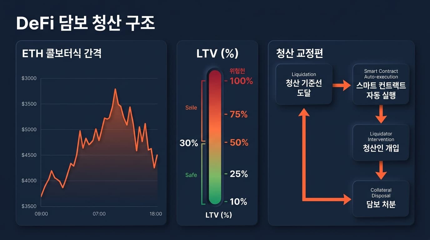 담보 비율과 청산 구조 도식