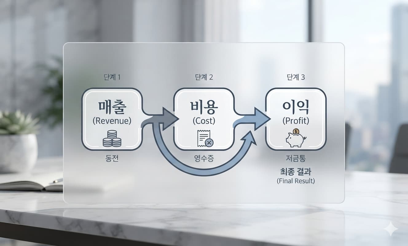 재무제표를 읽는 흐름 도식