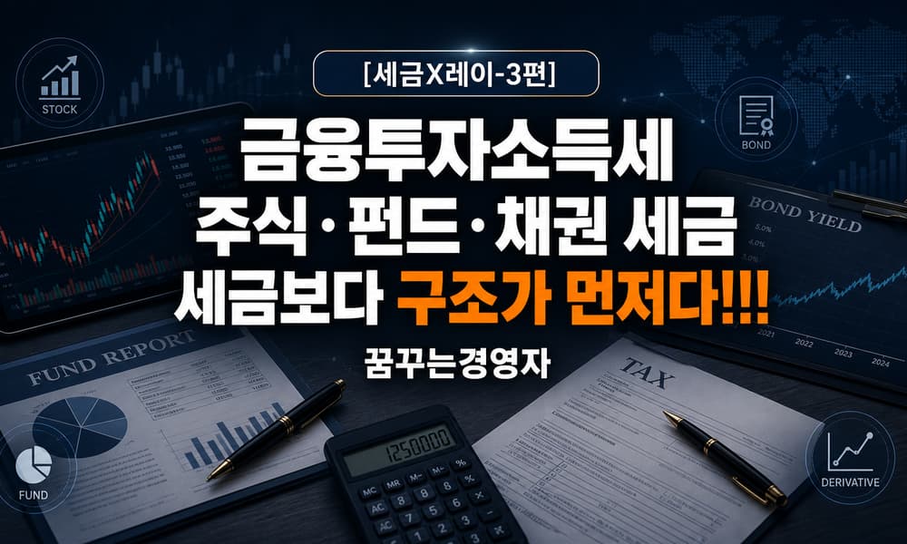 금융투자소득세란 무엇인가 – 주식·채권·펀드·파생상품 과세 구조와 투자자 행동 변화 쉽게 이해하기 | 세금X레이-3편