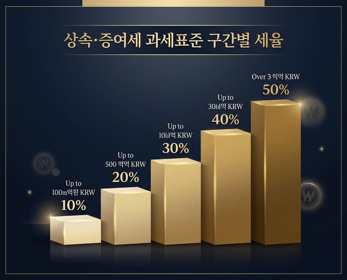 상속·증여세 과세표준 구간별 세율