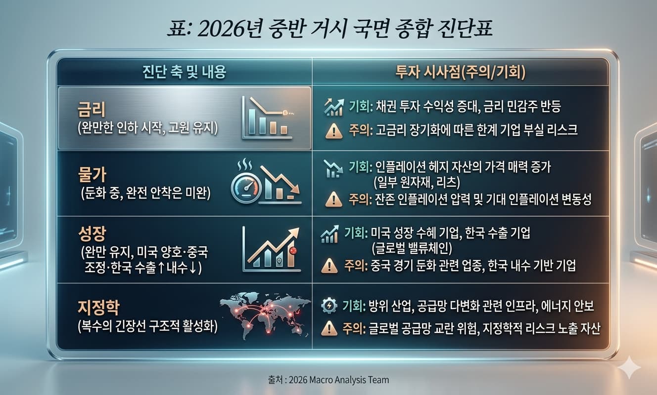 표: 2026년 중반 거시 국면 종합 진단표
