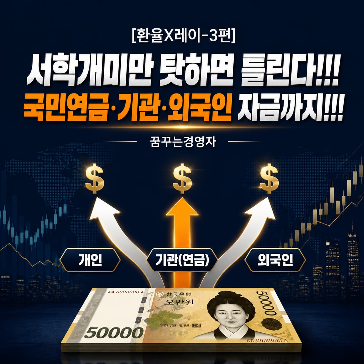 서학개미만 탓하면 틀린다: 국민연금·기관·외국인 자금까지 봐야 하는 이유 | 환율X레이-3편