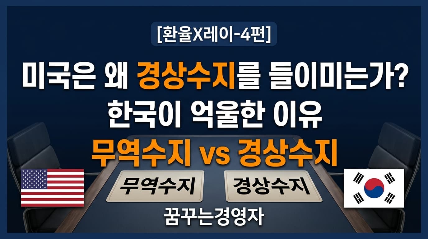 무역수지와 경상수지, 미국은 왜 다른 잣대를 들이미는가: 협상 기준을 제대로 알아야 지지 않는다 | 환율X레이-4편