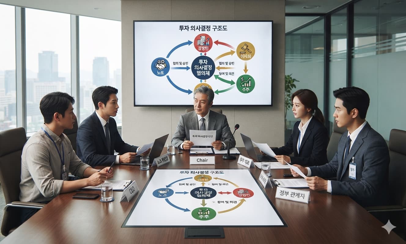 Stakeholder Decision-Making Diagram for Mega Investment under New Labor and Corporate Law
