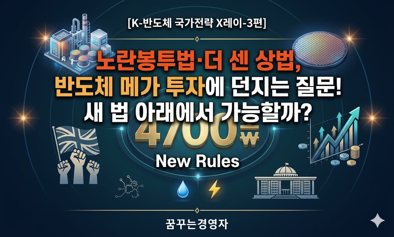 노란봉투법·더 센 상법, 4700조 메가 투자와 충돌하는 새 규칙 | K-반도체 국가전략X레이-3편