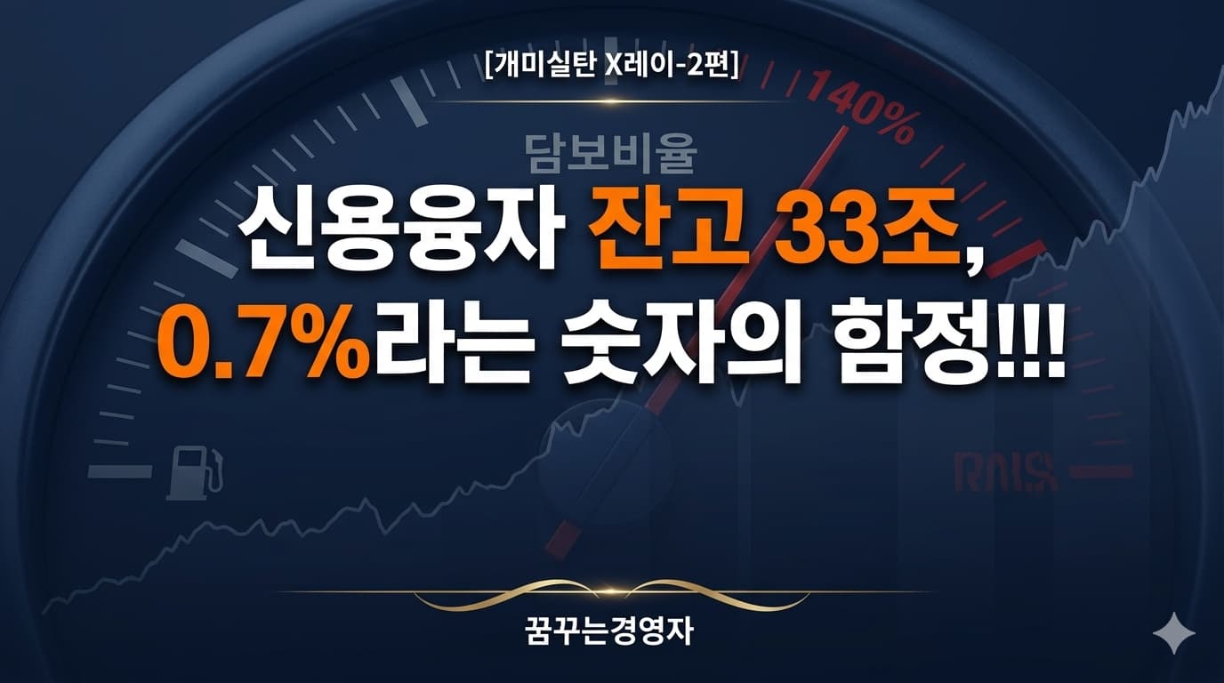 신용융자 잔고 33조 시대, "시총대비 0.7%"라는 숫자가 가리는 것 | 개미실탄 X레이-2편