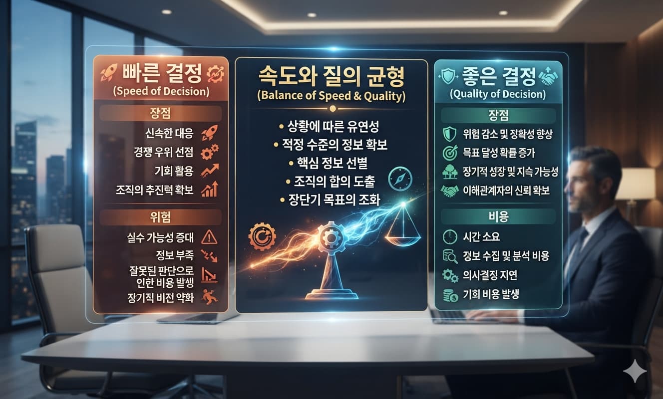 경영자의 의사결정 구조를 보여주는 단순 도식