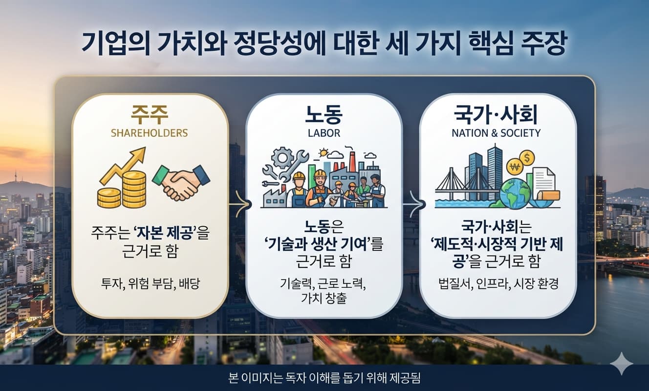 이익의 소유권을 둘러싼 세 가지 주장