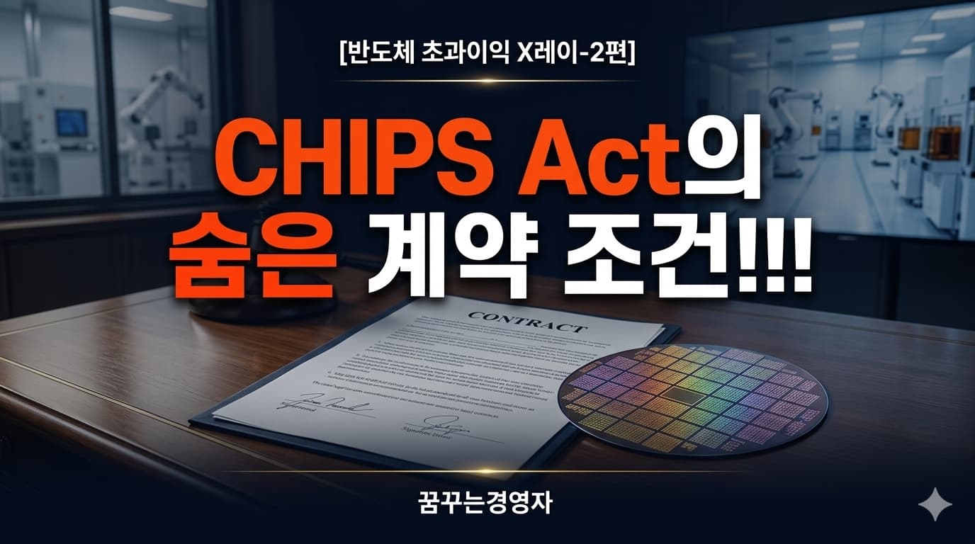 CHIPS Act, 반도체 보조금에 초과이익 공유 조항을 넣은 진짜 이유 — 계약과 세금의 차이 | 반도체 초과이익 X레이-2편