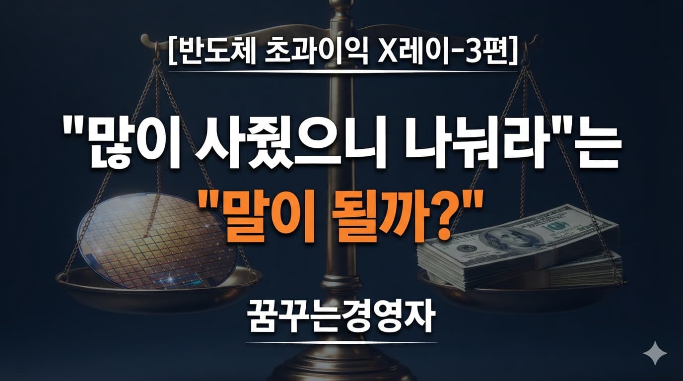 "많이 사줬으니 나눠라"는 성립하는가 — 반도체 구매자 기여론 팩트체크 | 반도체 초과이익 X레이-3편