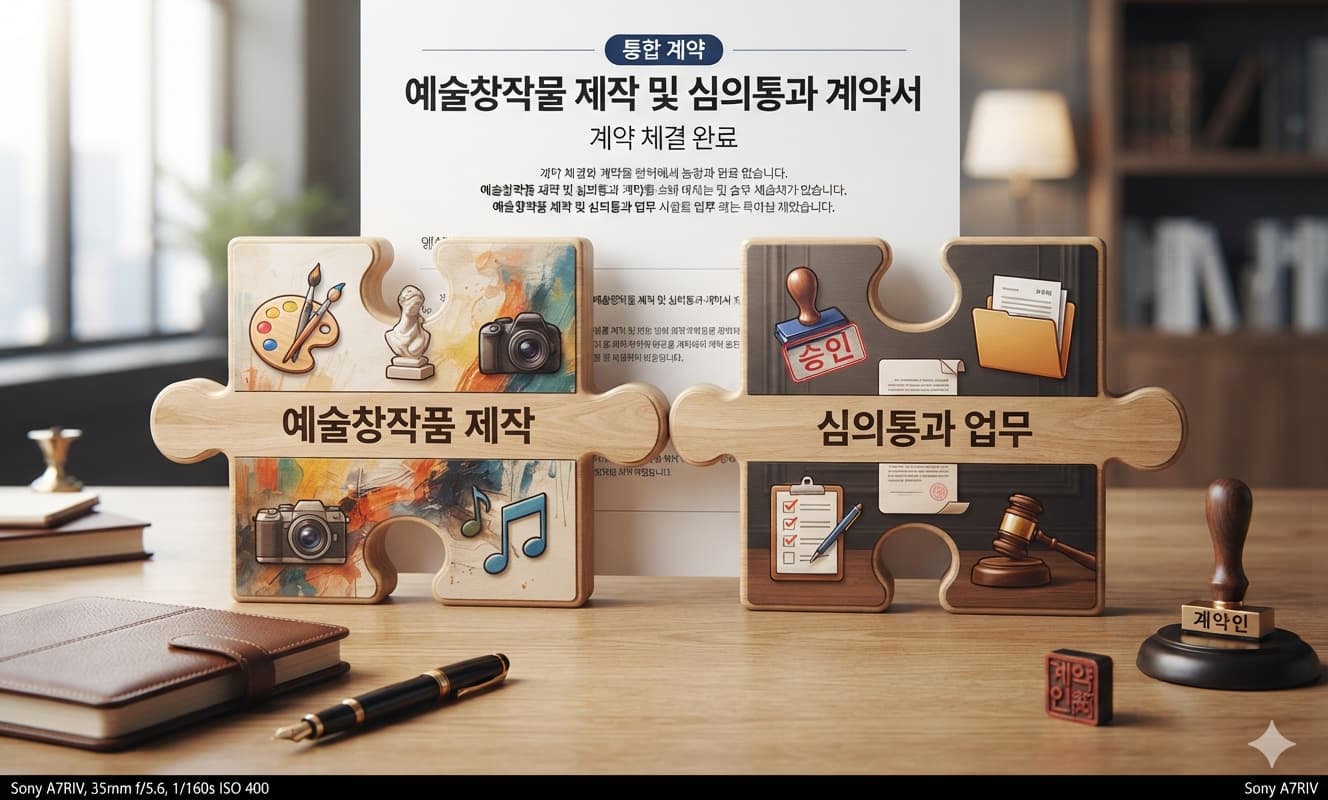 "예술창작품 제작"과 "심의통과 업무"