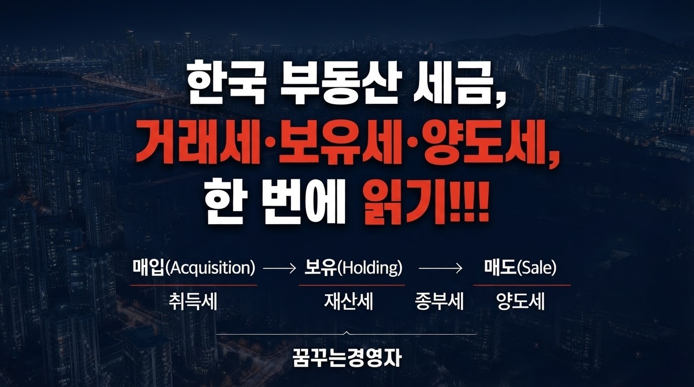 한국 부동산 세금 구조의 본질: 거래세·보유세·양도세를 한 번에 읽는 법 | 부동산X레이-7편