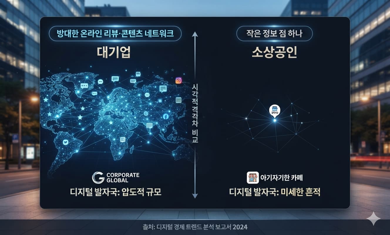 대기업과 소상공인의 디지털 발자국 차이 이미지