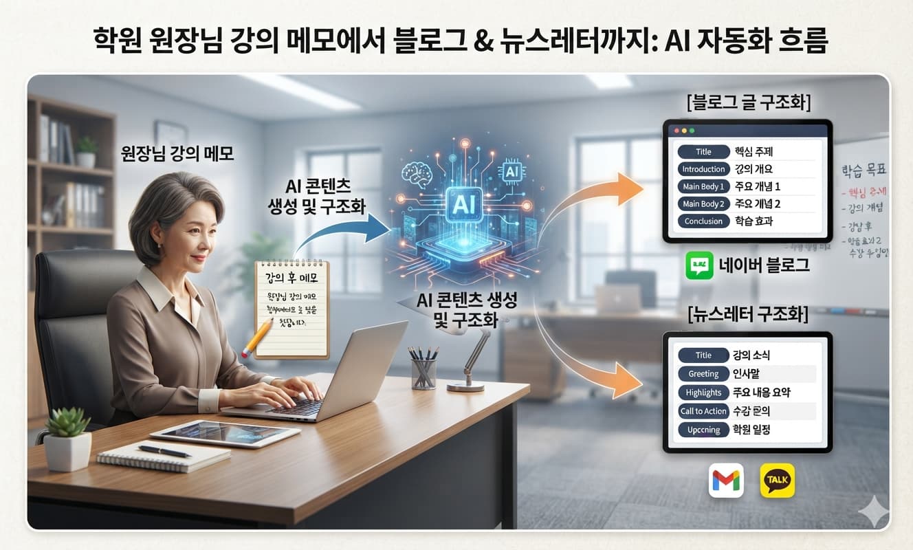 메모에서 블로그 & 뉴스레터 자동화 흐름