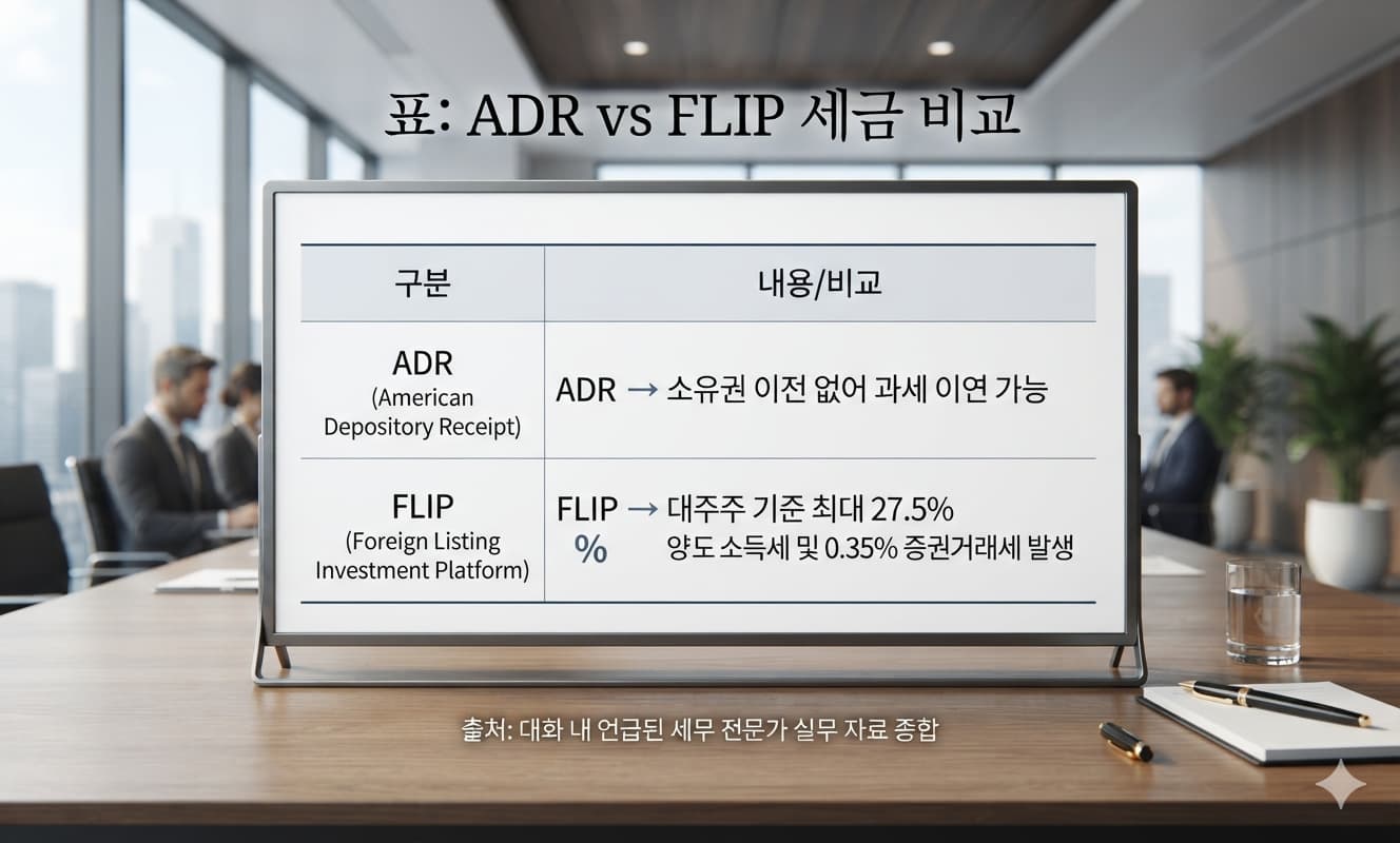 ADR vs FLIP 세금 비교