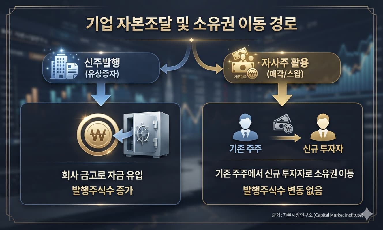기업 자본조달 및 소유권 이동 경로