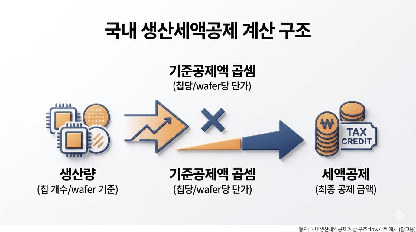 국내생산세액공제 계산 구조 인포그래픽