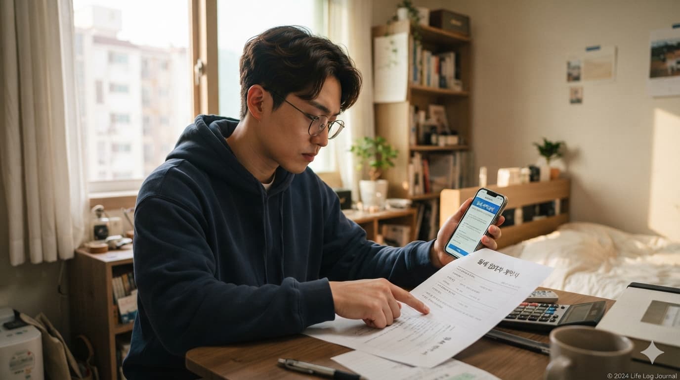 월세 세액공제 확대를 확인하는 청년 세입자