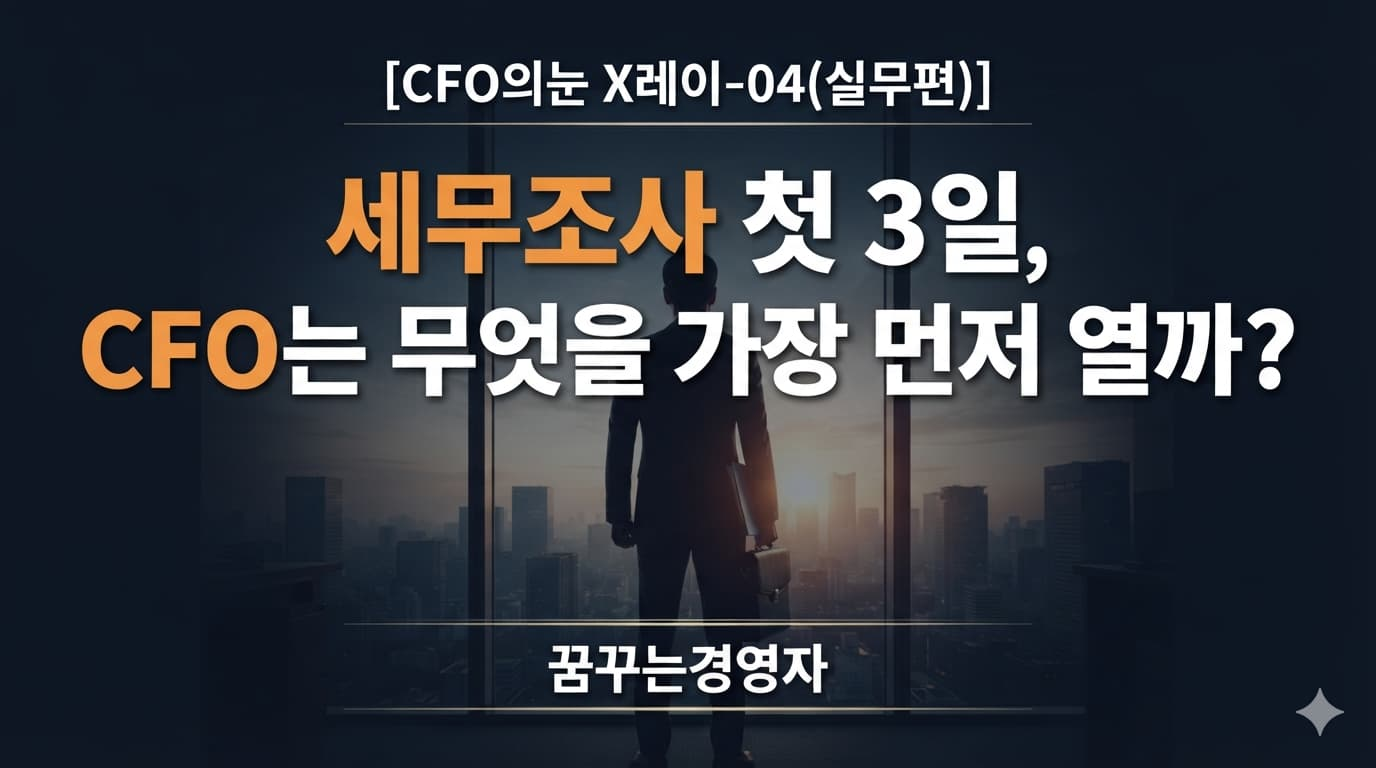 세무조사 첫 3일, CFO가 가장 먼저 여는 서랍은 따로 있다 | CFO의눈 X레이-04(실무편)
