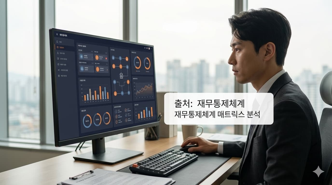 재무통제체계 승인 이력을 확인하는 전자 결재 시스템 화면