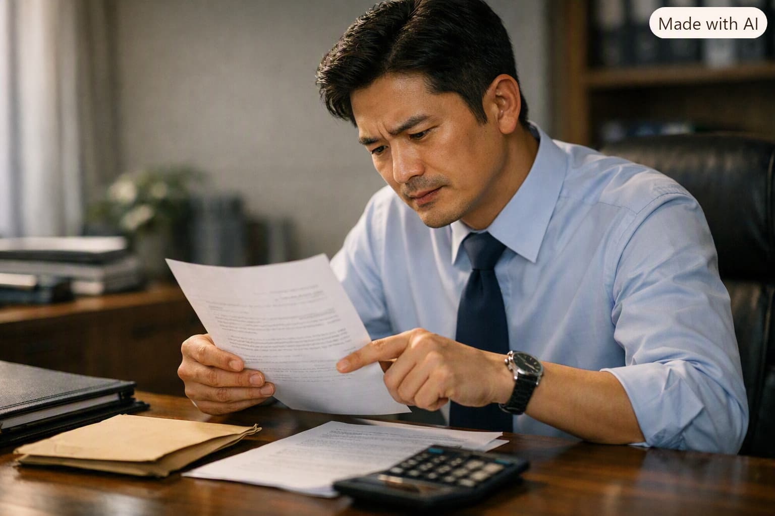 세무조사 불복 절차를 앞두고 결과통지서를 검토하는 담당자