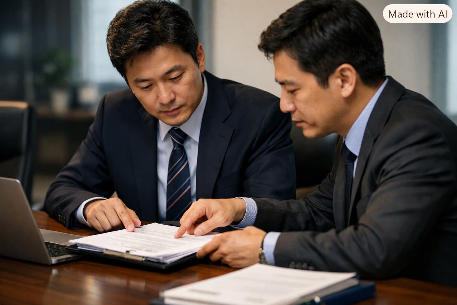 세무조사 불복 절차 중 심판청구 서류를 검토하는 모습