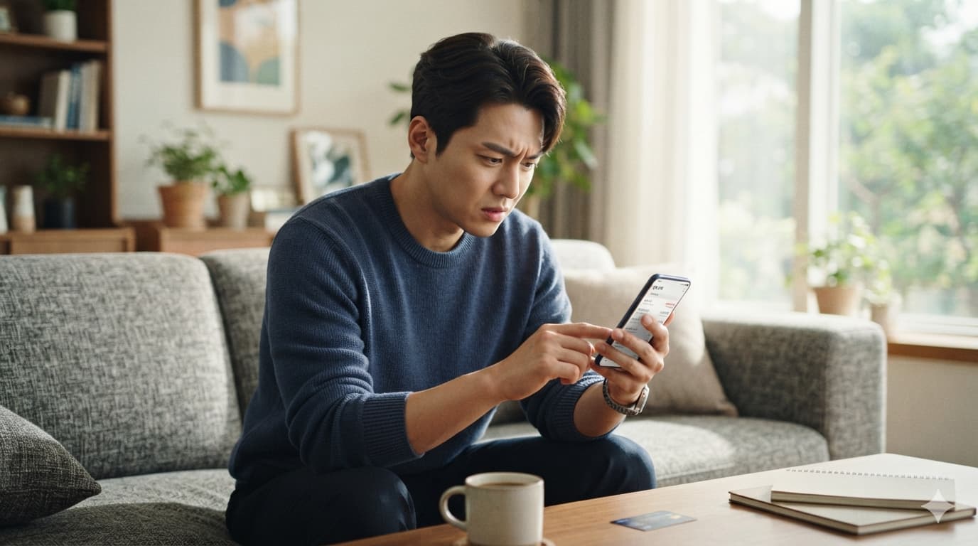 NH농심천심적금 우대조건 카드 실적을 확인하는 소비자