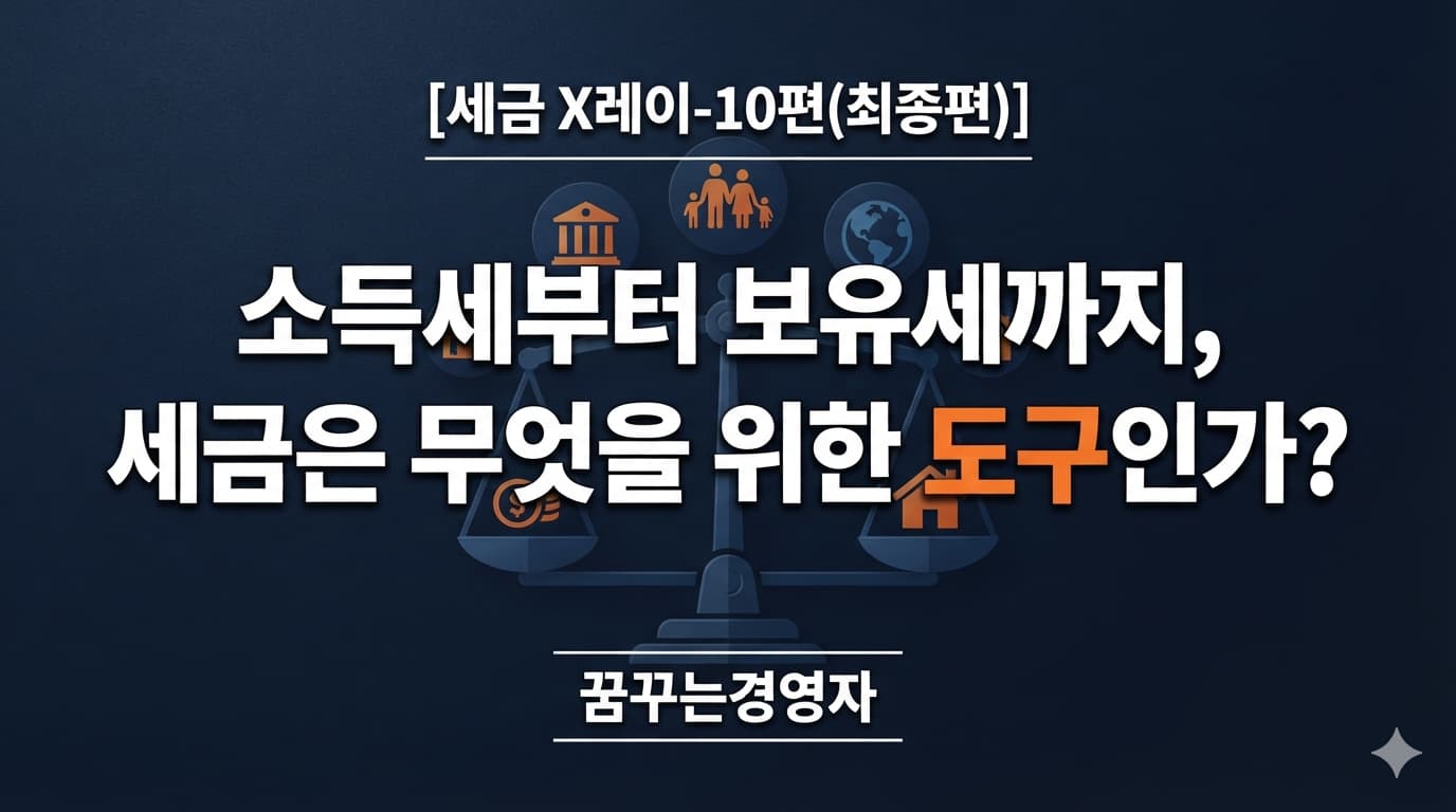 세금은 무엇을 위한 도구인가 — 소득세부터 보유세까지, 10편의 여정을 마치며 | 세금 X레이-10편(최종편)