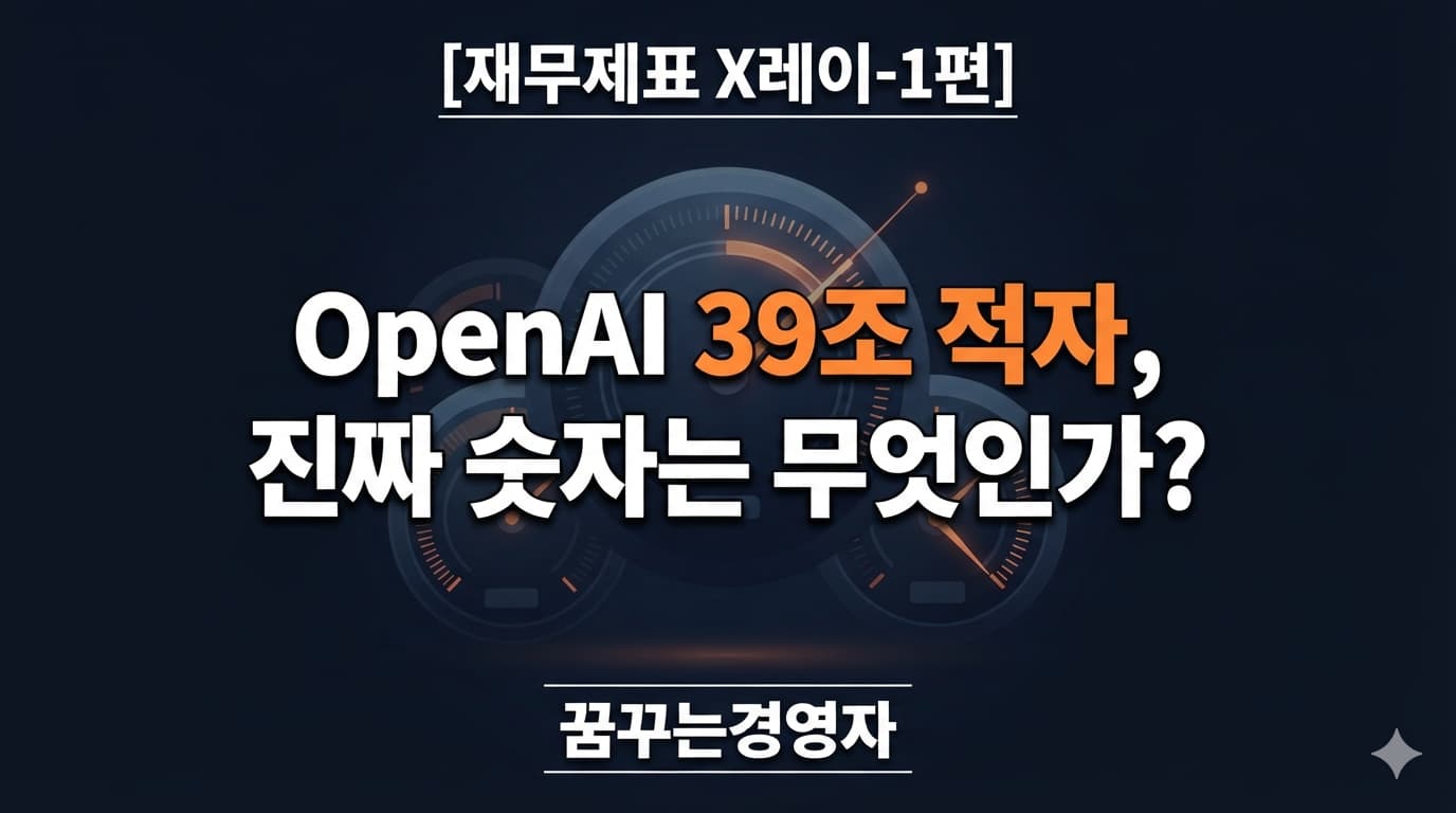 OpenAI 적자, 39조의 진실 — GAAP 손실과 조정손실이 다른 이유 | 재무제표 X레이-1편