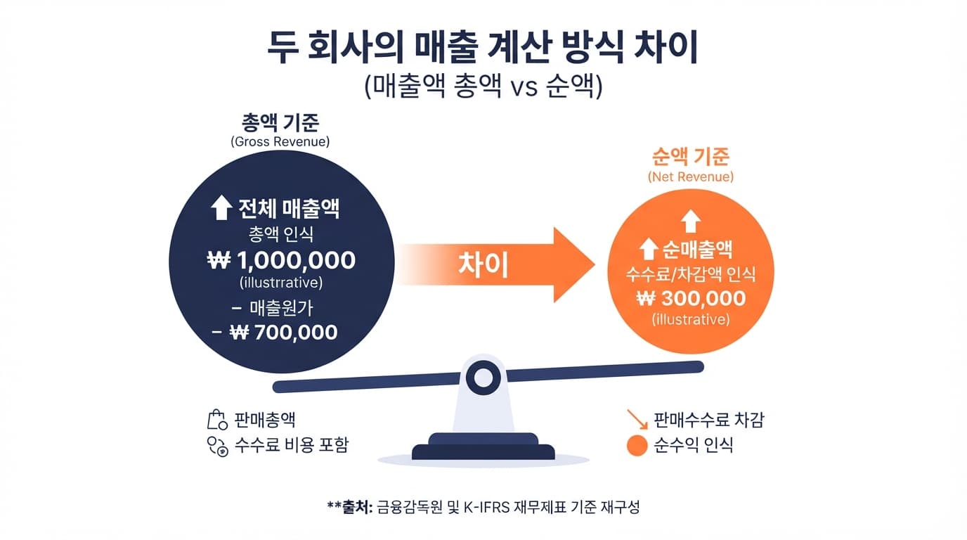 총액 매출과 순액 매출 계산 방식 차이 비교