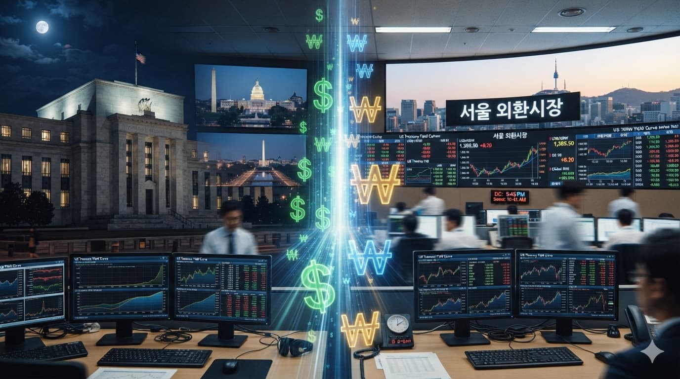 FOMC 이후 다섯 수급 축이 원화 강세 전망에 전달되는 금융시장 이미지