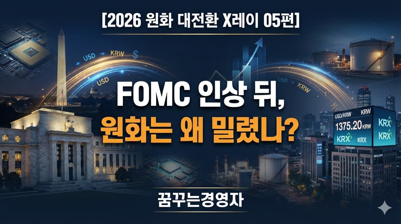 FOMC 금리인상 이후 달러와 유가가 원달러 환율에 미친 영향을 보여주는 썸네일