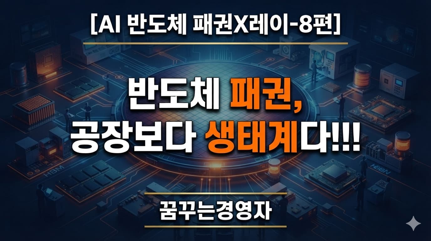 반도체 생태계가 장비·소재·HBM·패키징을 연결해 AI 반도체 경쟁력을 좌우하는 이미지