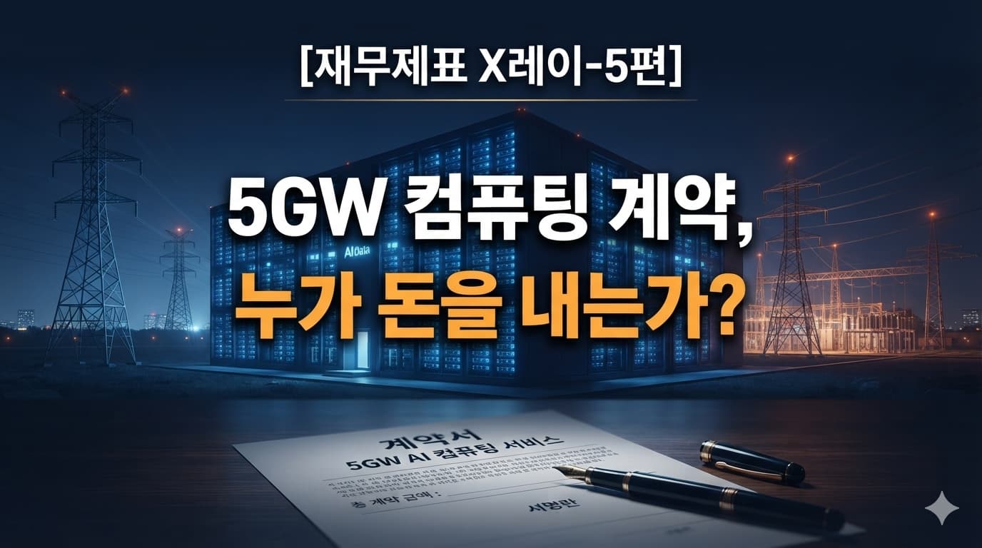 계약의 숨은 폭탄: 5GW 컴퓨팅 계약을 구매·조달 관점에서 읽는 법 | 재무제표 X레이-5편