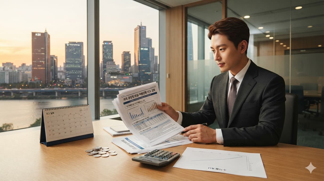 국채 발행과 미래대응기금 분석을 위해 총발행 순증 차환발행 구조를 검토하는 금융 실무자