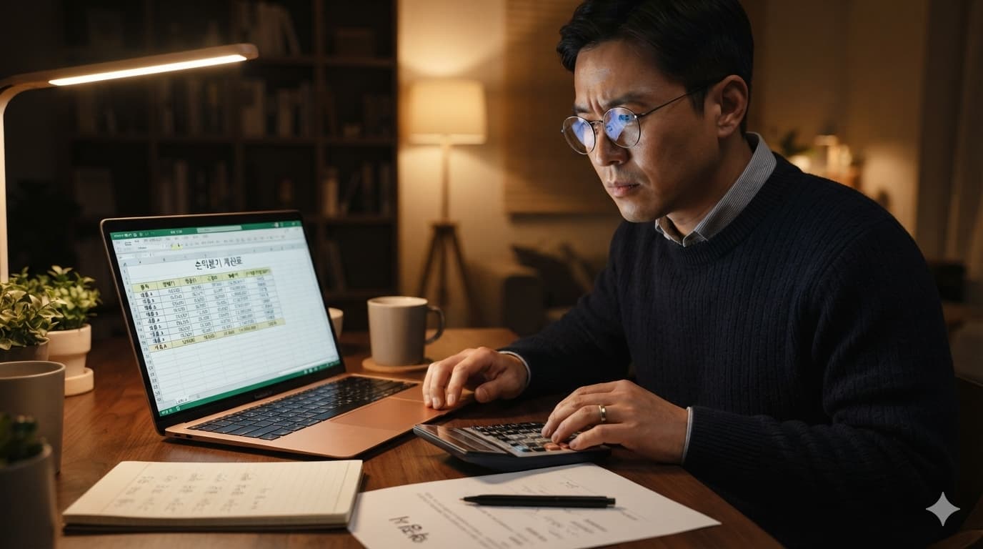 주담대 갈아타기 손익분기 개월 수를 계산기로 검토하는 직장인