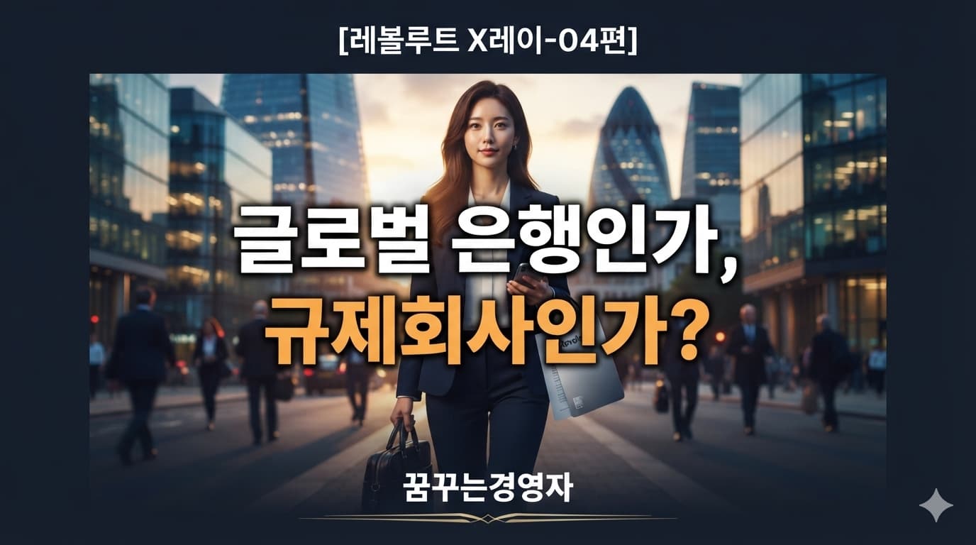 레볼루트 규제 비용을 상징하는 런던 금융가의 비즈니스 인물